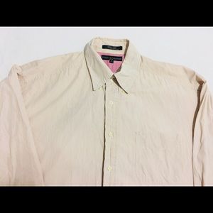 Mens TOMMY HILFIGER Button Down Shirt XL Cream #17
